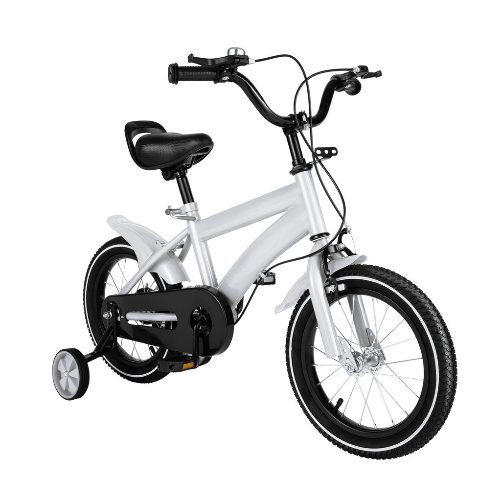 14-Zoll Kinderfahrrad mit Stützrädern – Verstellbarer Sattel, Doppelbr – Malikra Shop