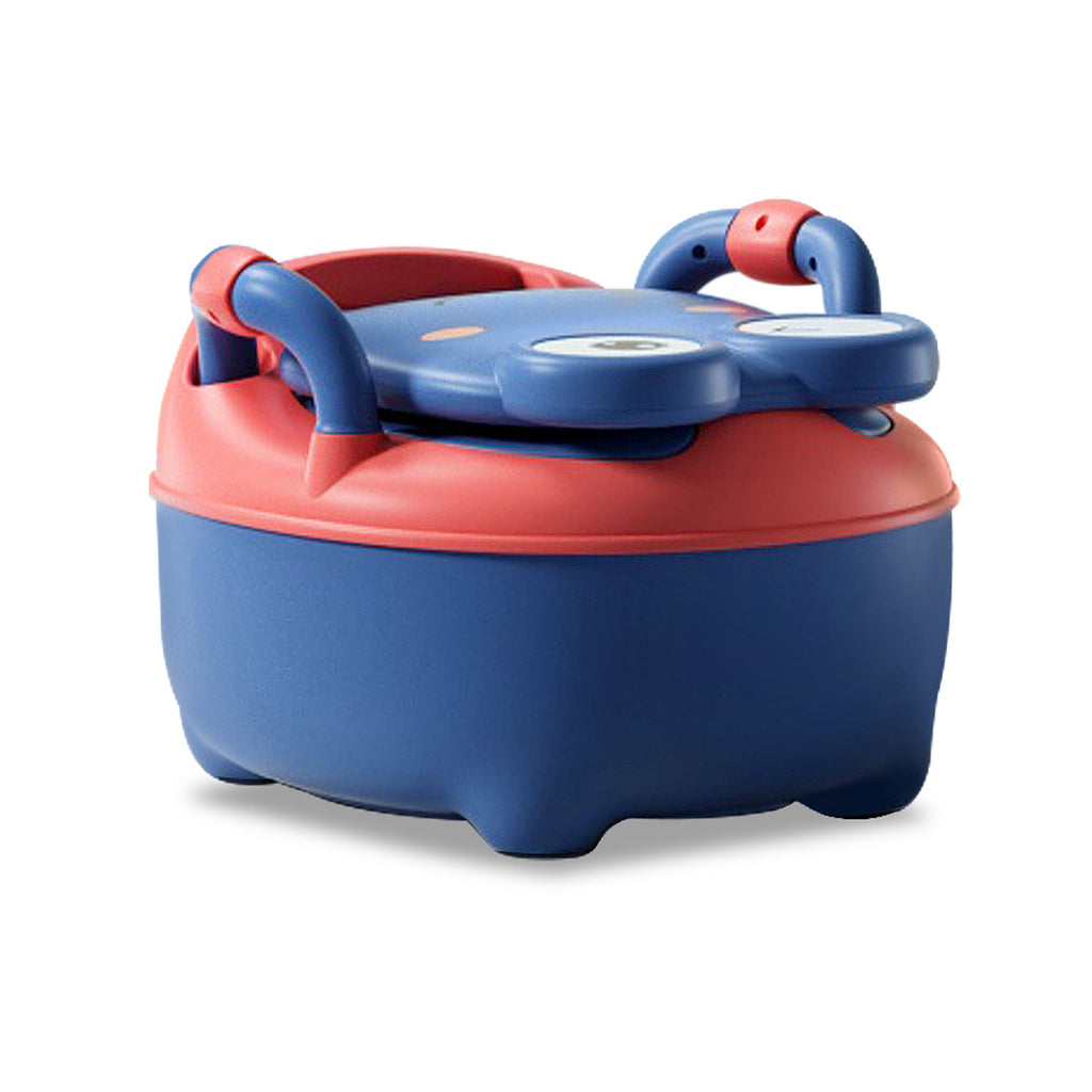 Töpfchentrainer für Kinder – Tragbare Baby-Toilette mit Griff & Gepolsterter Sitzfläche im Frosch-Design