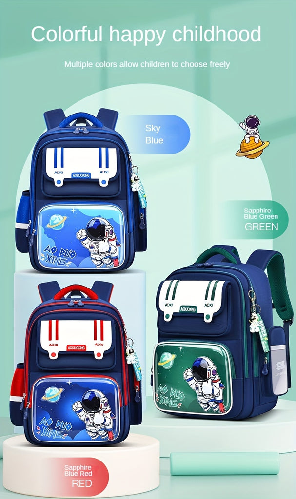 Leichter Schulrucksack mit Astronautenmotiv – Unisex für Kinder & Jugendliche