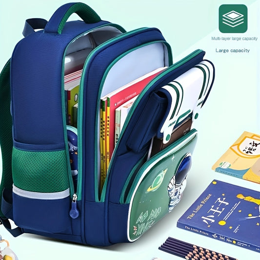 Leichter Schulrucksack mit Astronautenmotiv – Unisex für Kinder & Jugendliche