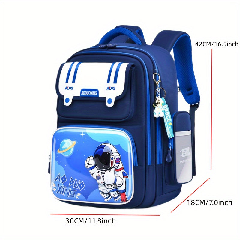 Leichter Schulrucksack mit Astronautenmotiv – Unisex für Kinder & Jugendliche