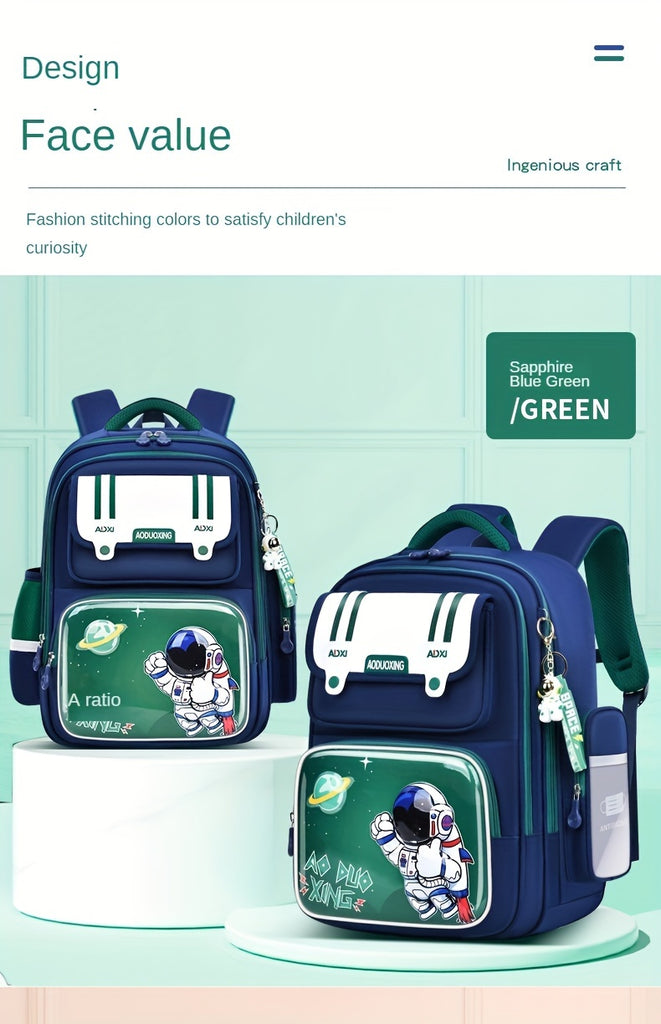 Leichter Schulrucksack mit Astronautenmotiv – Unisex für Kinder & Jugendliche