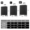 3-teiliges Kofferset M/L/XL – Hartschalen-Trolley mit TSA-Schloss, 4 Rollen, ABS Reisegepäck, Handgepäck & Reisekoffer