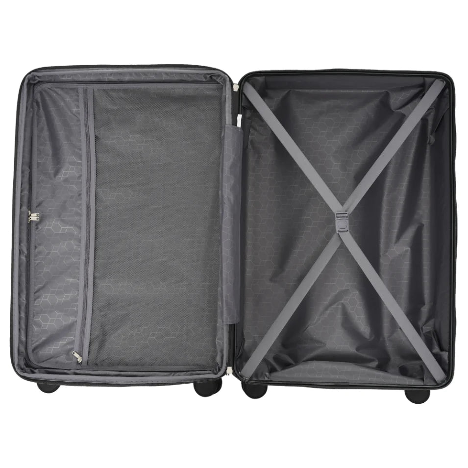 3-teiliges Kofferset M/L/XL – Hartschalen-Trolley mit TSA-Schloss, 4 Rollen, ABS Reisegepäck, Handgepäck & Reisekoffer