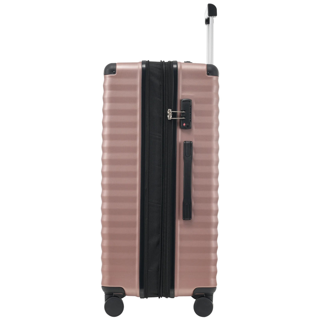 3-teiliges Kofferset M/L/XL – Hartschalen-Trolley mit TSA-Schloss, 4 Rollen, ABS Reisegepäck, Handgepäck & Reisekoffer