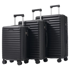 3-teiliges Kofferset M/L/XL – Hartschalen-Trolley mit TSA-Schloss, 4 Rollen, ABS Reisegepäck, Handgepäck & Reisekoffer