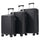 3-teiliges Kofferset M/L/XL – Hartschalen-Trolley mit TSA-Schloss, 4 Rollen, ABS Reisegepäck, Handgepäck & Reisekoffer