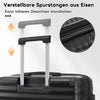 3-teiliges Kofferset M/L/XL – Hartschalen-Trolley mit TSA-Schloss, 4 Rollen, ABS Reisegepäck, Handgepäck & Reisekoffer