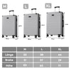 3-teiliges Kofferset M/L/XL – Hartschalen-Trolley mit TSA-Schloss, 4 Rollen, ABS Reisegepäck, Handgepäck & Reisekoffer
