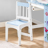 2-teiliges Kindertisch- und Stuhlset mit Aufklebern – DIY-Kinderschreibtisch mit 3 Stiftehaltern