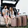 3-teiliges Kofferset M/L/XL – Hartschalen-Trolley mit TSA-Schloss, 4 Rollen, ABS Reisegepäck, Handgepäck & Reisekoffer