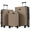 3-teiliges Kofferset M/L/XL – Hartschalen-Trolley mit TSA-Schloss, 4 Rollen, ABS Reisegepäck, Handgepäck & Reisekoffer