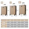 3-teiliges Kofferset M/L/XL – Hartschalen-Trolley mit TSA-Schloss, 4 Rollen, ABS Reisegepäck, Handgepäck & Reisekoffer