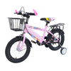 14 Zoll Kinderfahrrad mit verstellbarem Sitz, Stützrädern, Korb & Rücksitz, bis 50 kg belastbar, für Kinder 3–5 Jahre