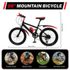 20" Kinder-Mountainbike – Unisex, mit Mehrgang-Schaltung, Doppel-V-Bremse und verstellbarem Sattel
