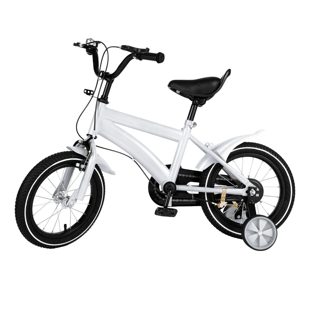 14-Zoll Kinderfahrrad mit Stützrädern – Verstellbarer Sattel, Doppelbremse, für Kinder von 2–4 Jahren
