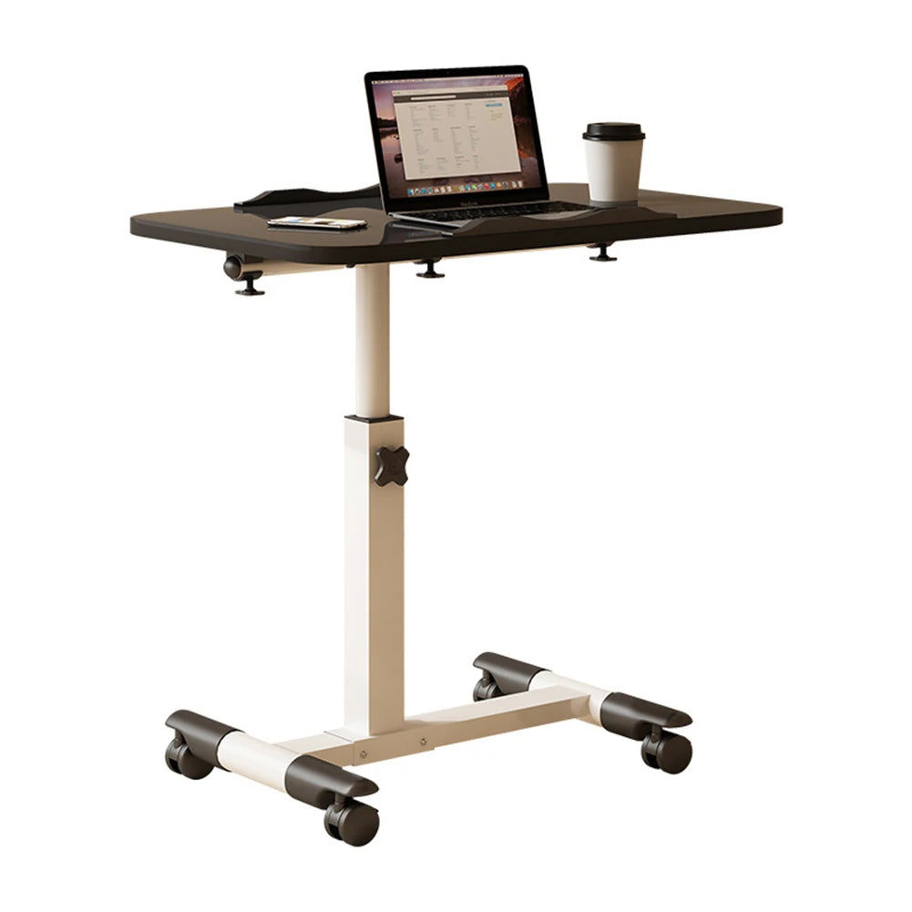 Höhenverstellbarer Laptop-Tisch mit 360° drehbarer Tischplatte – Mobiler Rolltisch für Bett, Sofa oder Büro