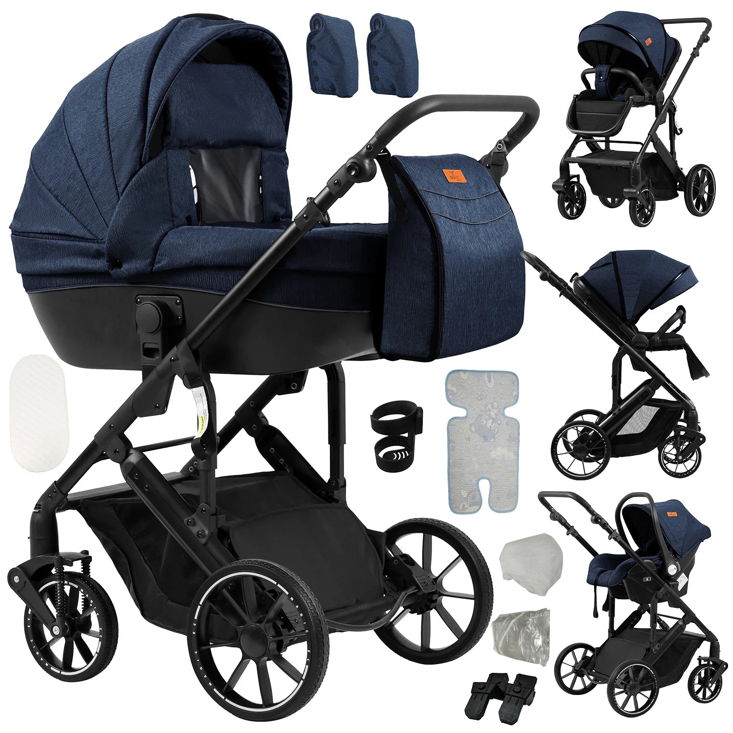 Luxus 3-in-1 Kinderwagen für Neugeborene – Leichter Kinderwagen