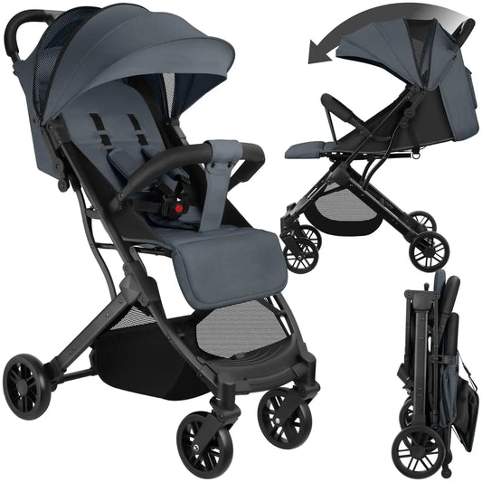 Buggy Pram, Kinderwagen für 0–3 Jahre | Erstausstattung für Neugeborene & Kleinkinder | Leichter, faltbarer