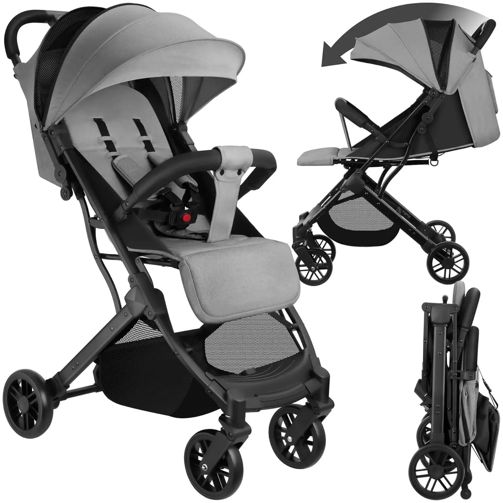 Buggy Pram, Kinderwagen für 0–3 Jahre | Erstausstattung für Neugeborene & Kleinkinder | Leichter, faltbarer
