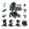 Kinderwagen 3 in 1 – Einfach faltbarer,  mit Sicherheitssitz, EU-Standard, geeignet für Neugeborene.