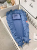 Tragbares Babybett – Abnehmbares Schlafnest  mit Baumwollmatratze und Kissen