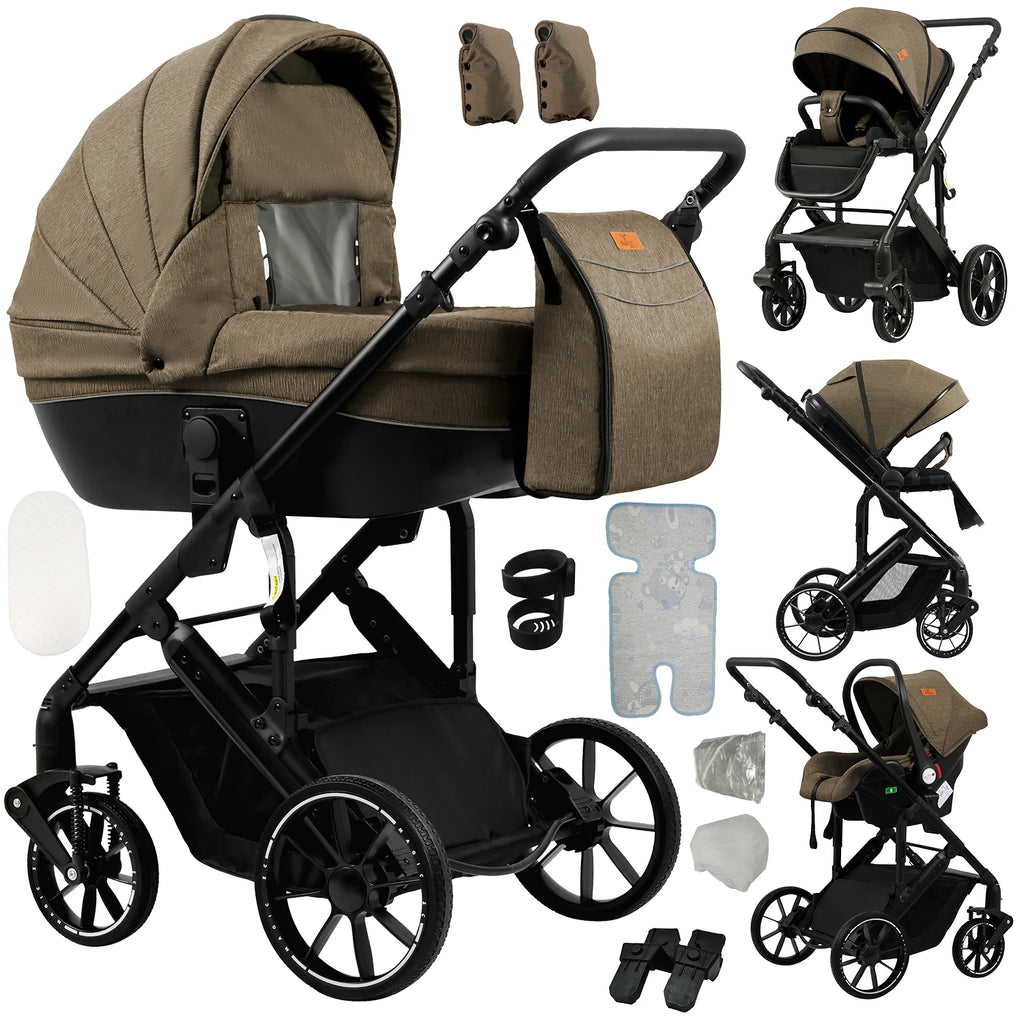 Luxus 3-in-1 Kinderwagen für Neugeborene – Leichter Kinderwagen