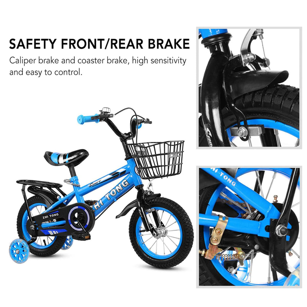 14-Zoll Kinderfahrrad mit verstellbarer Sitzhöhe und abnehmbarem Korb – Für Jungen und Mädchen von 2 bis 7 Jahren