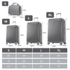 4-teiliges Kofferset – Hartschalen-Trolley aus ABS mit 360° drehbaren Rollen, TSA-Schloss & Teleskopgriff