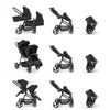 Leichter Zwillingskinderwagen – Faltbarer Doppelsitz-Kinderwagen, tragbarer und multifunktional