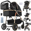 3-in-1 Kinderwagen, Sportwagen mit verstellbarem Schiebebügel, umkehrbarem Sitz und leichtem, faltbarem Rahmen