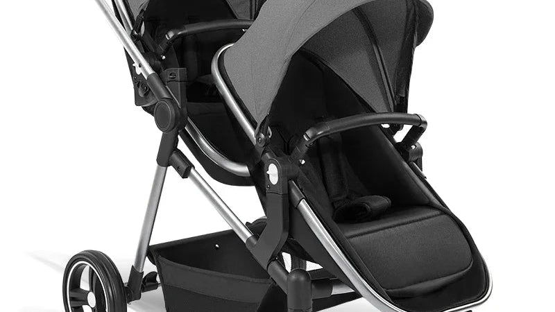 Leichter Zwillingskinderwagen – Faltbarer Doppelsitz-Kinderwagen, tragbarer und multifunktional