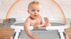 Faltbare Babybadewanne mit Badesitz, Thermometer, Duschkappe & Bürste – Für Neugeborene & Kleinkinder (0–36 Monate)