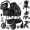 3-in-1 Kinderwagen, Sportwagen mit verstellbarem Schiebebügel, umkehrbarem Sitz und leichtem, faltbarem Rahmen