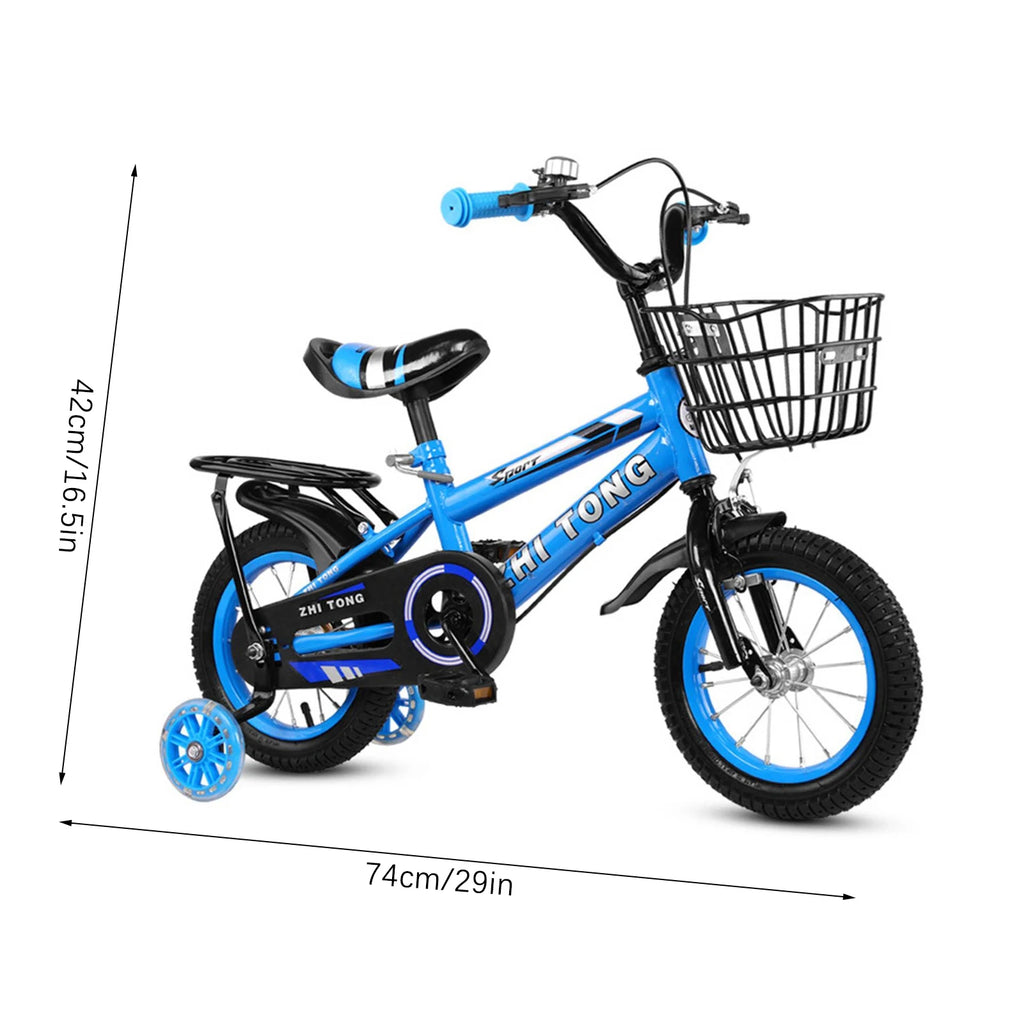 14-Zoll Kinderfahrrad mit verstellbarer Sitzhöhe und abnehmbarem Korb – Für Jungen und Mädchen von 2 bis 7 Jahren