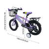 14 Zoll Kinderfahrrad mit verstellbarem Sitz, Stützrädern, Korb & Rücksitz, bis 50 kg belastbar, für Kinder 3–5 Jahre