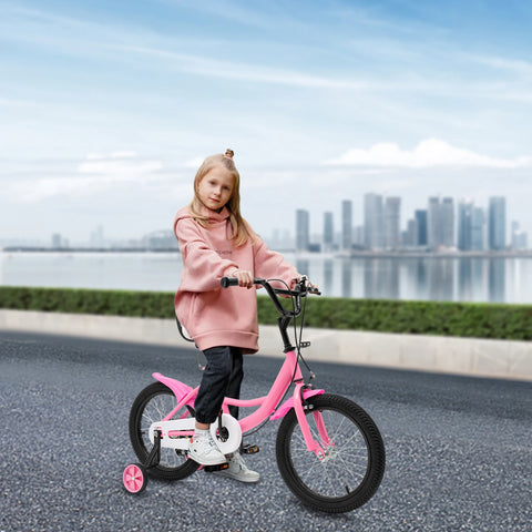 16-Zoll Kinderfahrrad für Jungen & Mädchen (5–8 Jahre) – Doppelbremssystem, Stützräder, erhältlich in Grün/Pink/Gelb