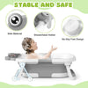 Faltbare Babybadewanne mit Badesitz, Thermometer, Duschkappe & Bürste – Für Neugeborene & Kleinkinder (0–36 Monate)