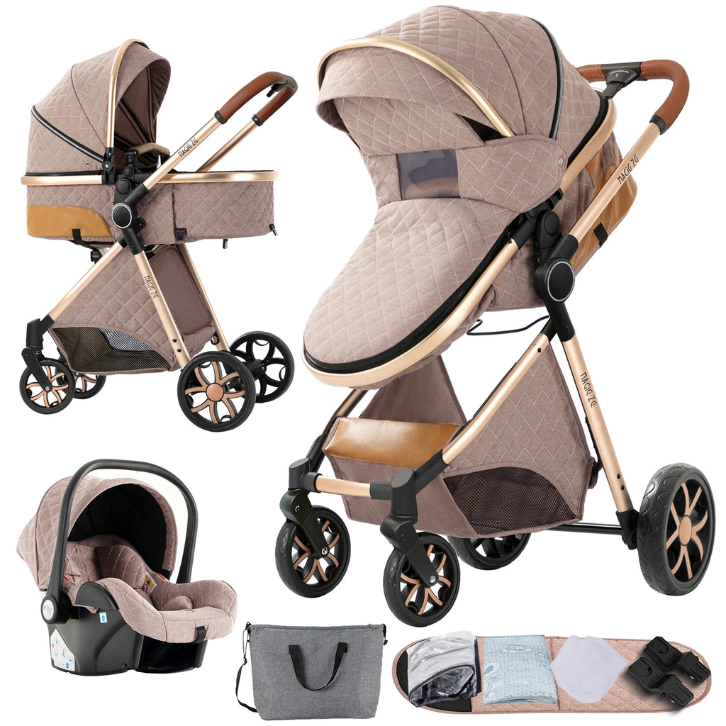 Kinderwagen 3-in-1 – Leicht, Faltbar & Komfortabel