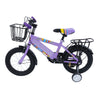 14 Zoll Kinderfahrrad mit verstellbarem Sitz, Stützrädern, Korb & Rücksitz, bis 50 kg belastbar, für Kinder 3–5 Jahre