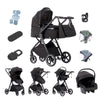 Kinderwagen 3 in 1 – Einfach faltbarer,  mit Sicherheitssitz, EU-Standard, geeignet für Neugeborene.
