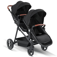 Leichter Zwillingskinderwagen – Faltbarer Doppelsitz-Kinderwagen, tragbarer und multifunktional