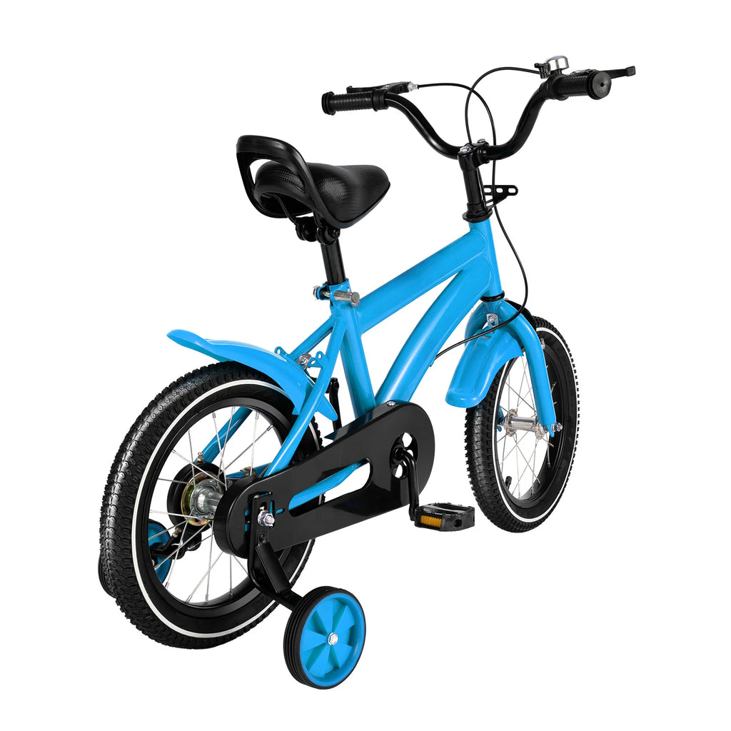 14-Zoll Kinderfahrrad mit Stützrädern – Verstellbarer Sattel, Doppelbremse, für Kinder von 2–4 Jahren