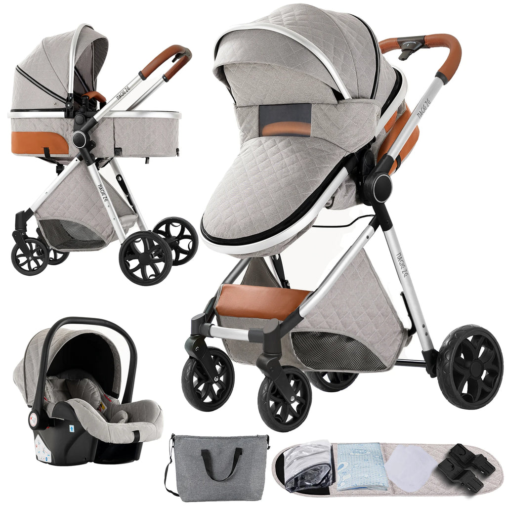 Kinderwagen 3-in-1 – Leicht, Faltbar & Komfortabel