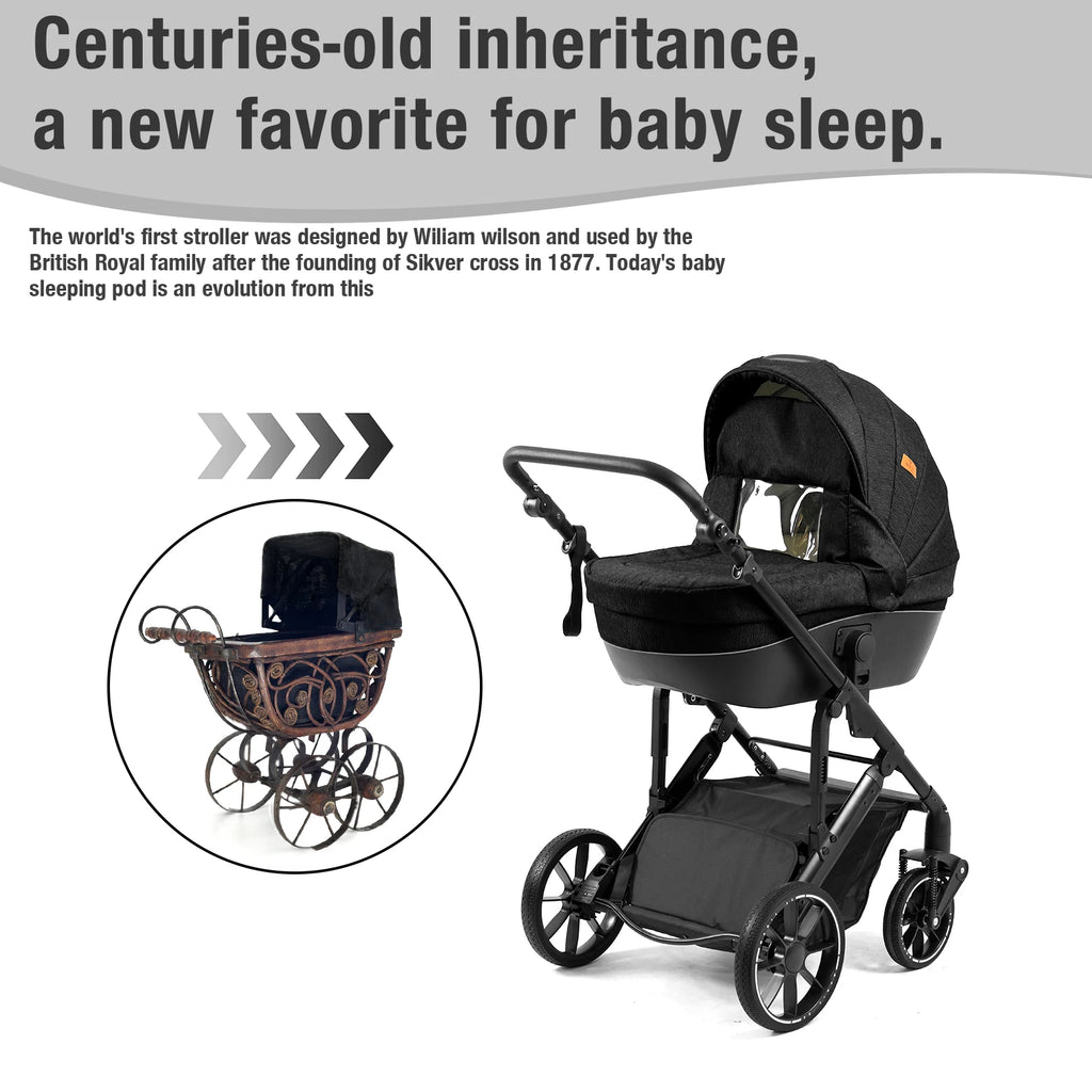 Luxus 3-in-1 Kinderwagen für Neugeborene – Leichter Kinderwagen