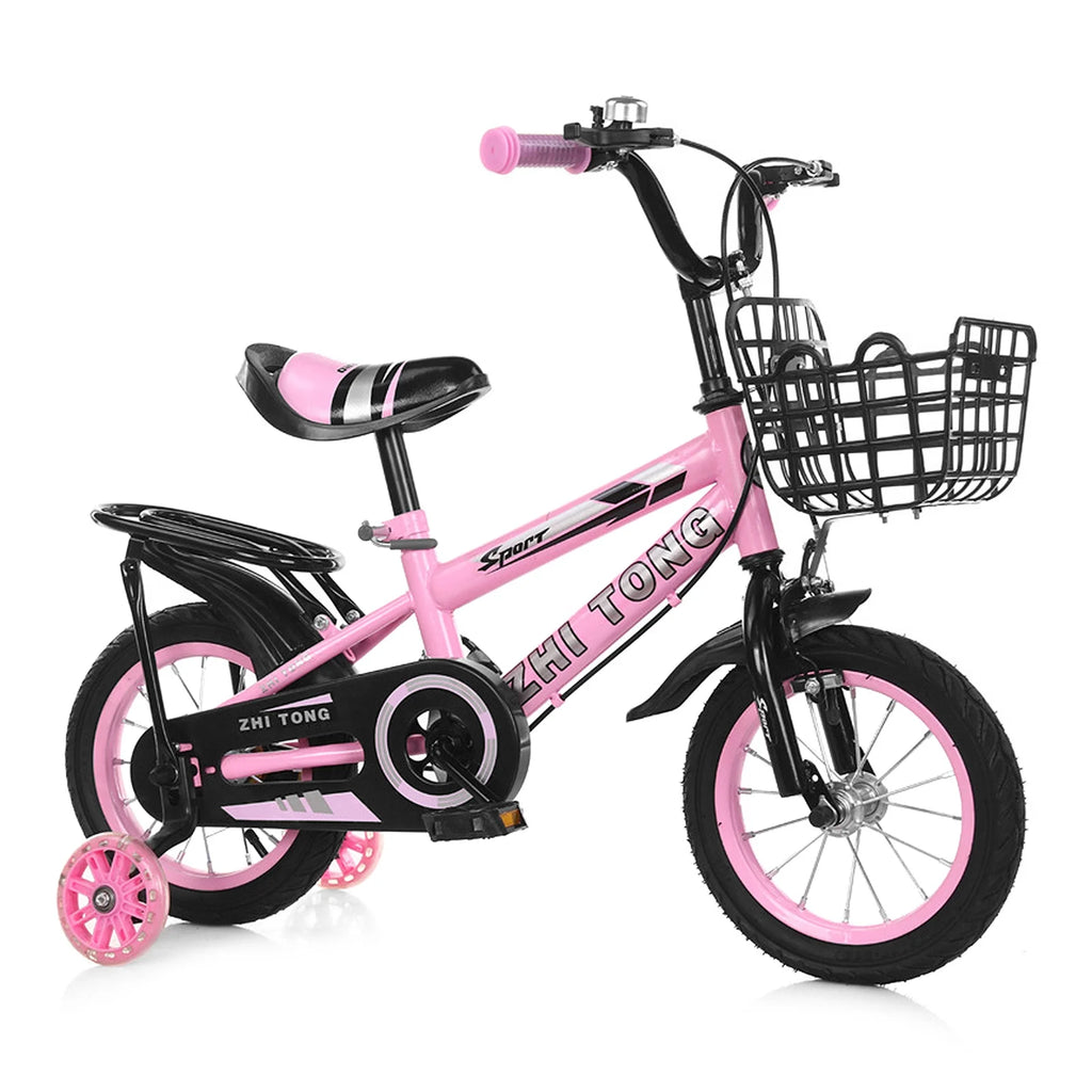 14-Zoll Kinderfahrrad mit verstellbarer Sitzhöhe und abnehmbarem Korb – Für Jungen und Mädchen von 2 bis 7 Jahren