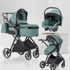 Kinderwagen 3 in 1 – Einfach faltbarer,  mit Sicherheitssitz, EU-Standard, geeignet für Neugeborene.