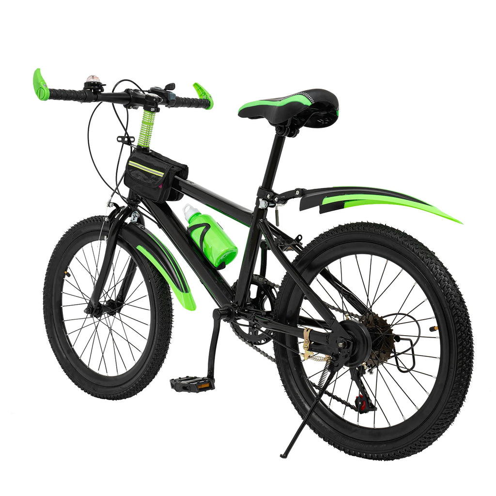 20" Kinder-Mountainbike – Unisex, mit Mehrgang-Schaltung, Doppel-V-Bremse und verstellbarem Sattel
