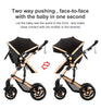 Baby Kinderwagen, Hochlandschafts-Kinderwagen mit Babywanne, Wasserabweisender Kinderwagen.