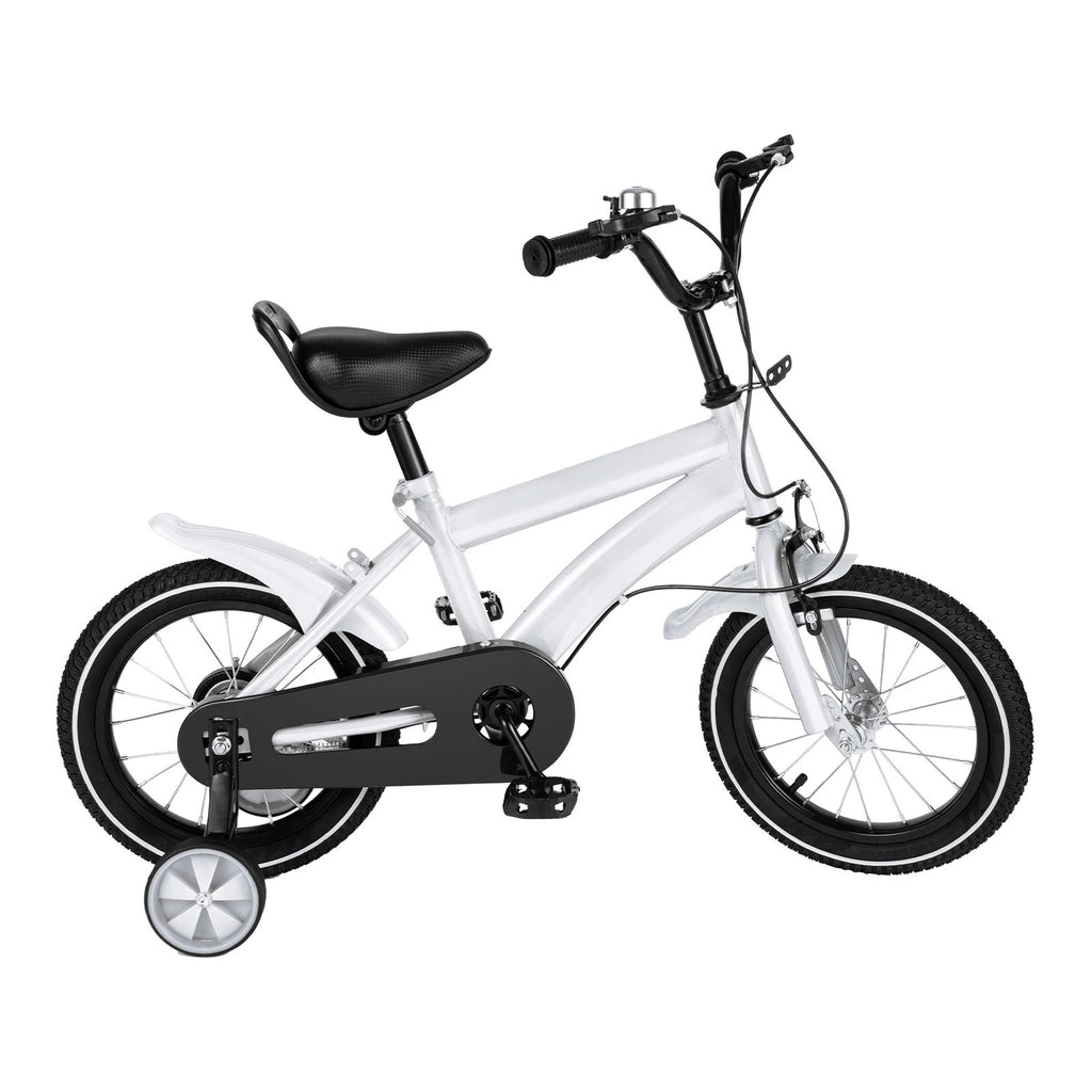 14-Zoll Kinderfahrrad mit Stützrädern – Verstellbarer Sattel, Doppelbremse, für Kinder von 2–4 Jahren
